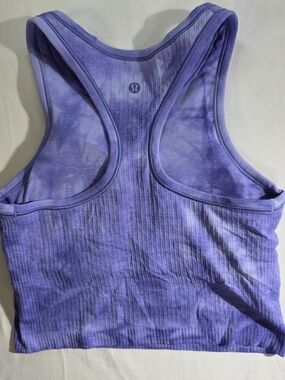 Lululemon Ebb to Street Crop Tank - Size 4 Marble Dye Charged Indigo